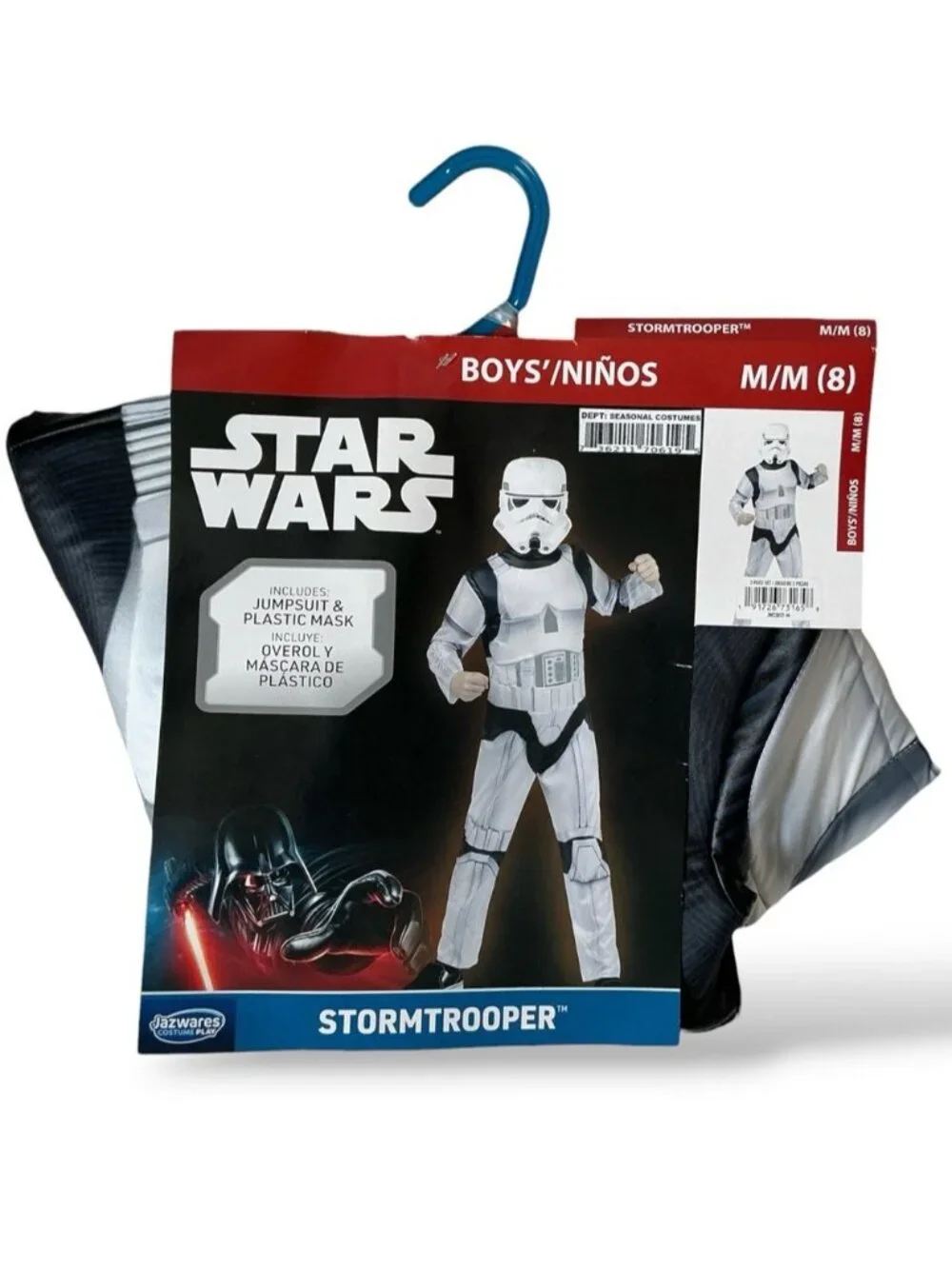 Star Wars Stormtrooper Costume Disney 2 Piece Set Boys Size M (8) Jazwares NEW